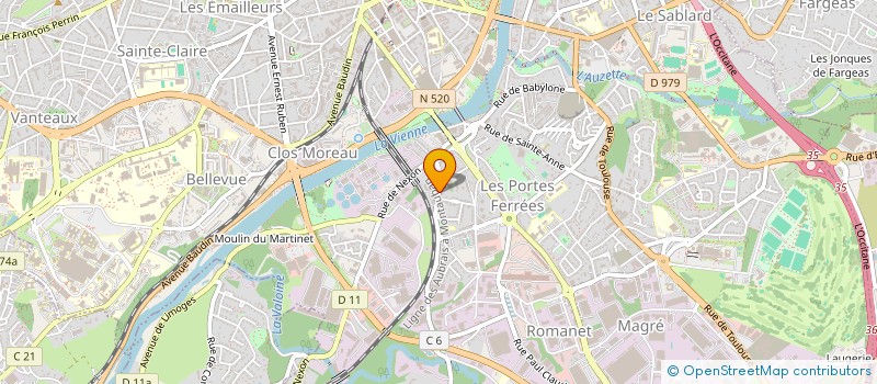 localisation de l'entreprise MONSIEUR ARTHUR CROS à LIMOGES