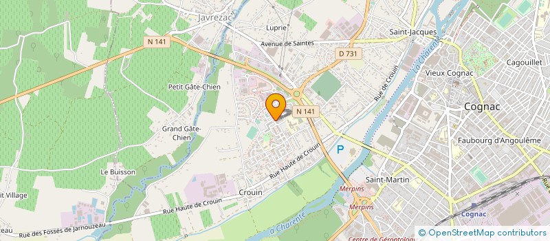 localisation de l'entreprise MONSIEUR ARTHUR DESTRIAT à COGNAC