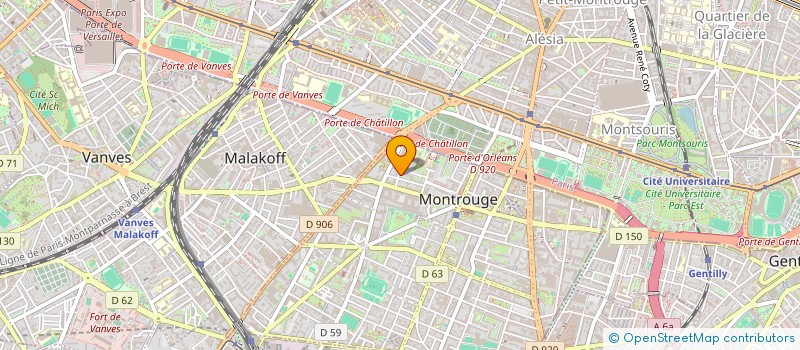 localisation de l'entreprise MONSIEUR ARTHUR JAMES  MONTROUGE