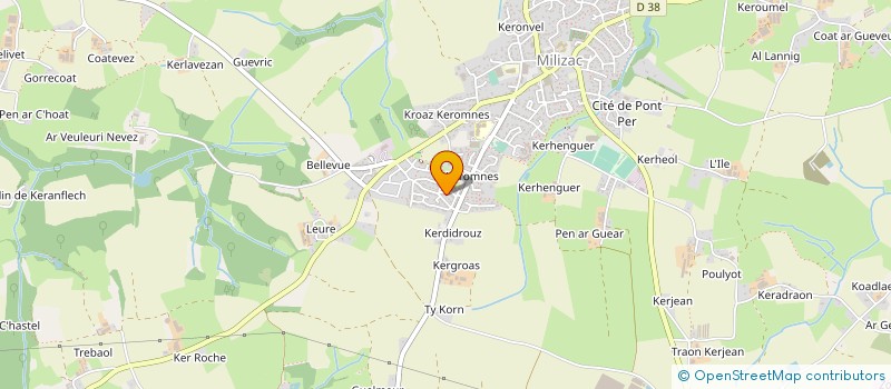 localisation de l'entreprise MONSIEUR ARTHUR MAXENCE PHILIPPE  MILIZAC-GUIPRONVEL