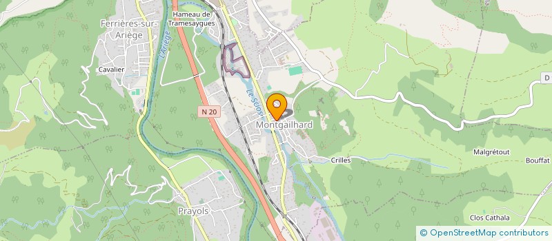 localisation de l'entreprise MONSIEUR ARTHUR TREVILLARD  MONTGAILHARD