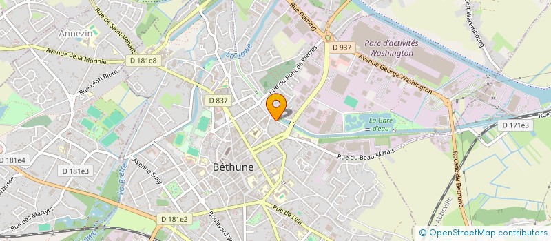 localisation de l'entreprise MONSIEUR ARTHUR VERSCHELDE  BETHUNE