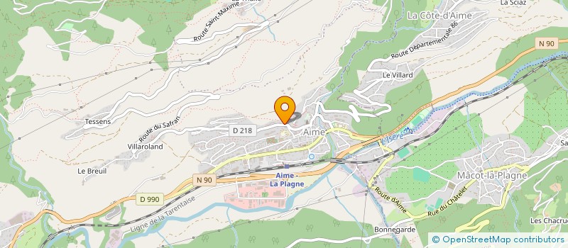 localisation de l'entreprise MONSIEUR ARTHUR ZANELLI  AIME-LA-PLAGNE