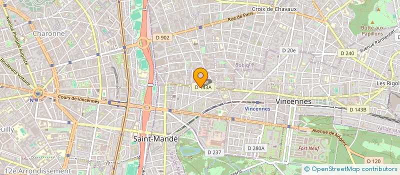 localisation de l'entreprise MONSIEUR ARTURO MUNOZ à VINCENNES