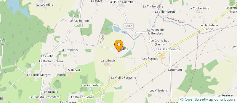 localisation de l'entreprise MONSIEUR ASHLEY BOLLARD  CUGUEN