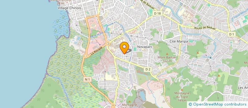 localisation de l'entreprise MONSIEUR ASNER BRUTUS  CAYENNE