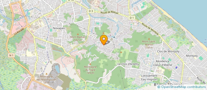 localisation de l'entreprise MONSIEUR ASRAM RENE  CAYENNE