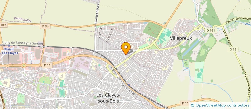 localisation de l'entreprise MONSIEUR ASSANE BATHILY  LES CLAYES-SOUS-BOIS