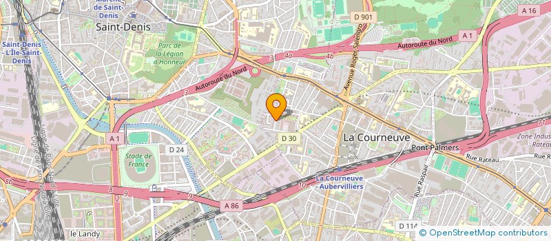 localisation de l'entreprise MONSIEUR ASSANE DIBASSY  LA COURNEUVE