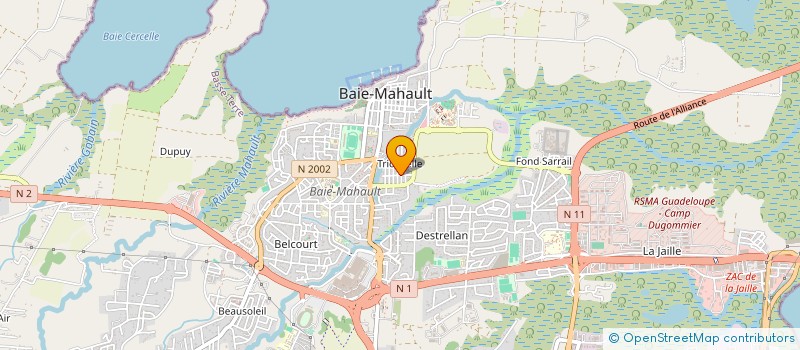 localisation de l'entreprise MONSIEUR ASTREL ULME  BAIE-MAHAULT