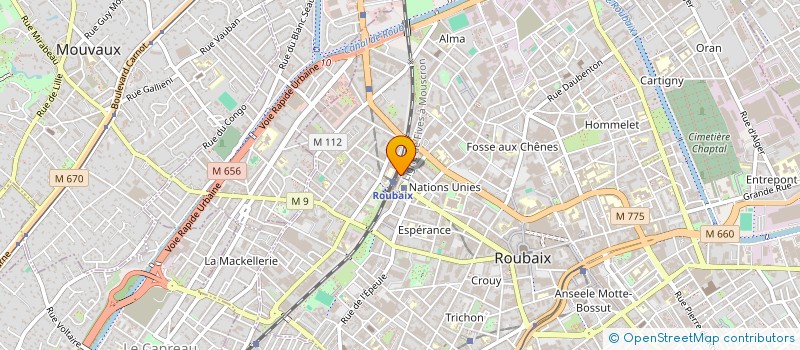 localisation de l'entreprise MONSIEUR ATHANAS GBOKOLO BONAMOU  ROUBAIX