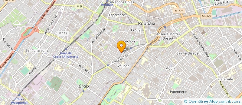 localisation de l'entreprise MONSIEUR ATHMANE MERIR  ROUBAIX