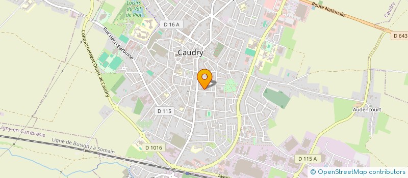 localisation de l'entreprise MONSIEUR AUBIN BERNARD  CAUDRY