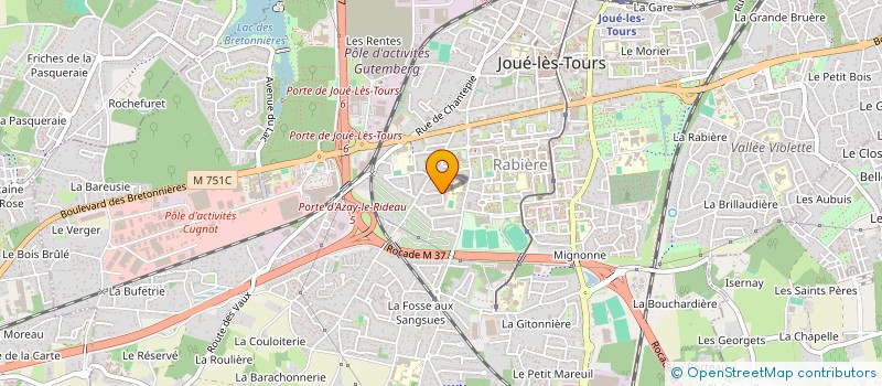 localisation de l'entreprise MONSIEUR AUBIN CAZABON  JOUE-LES-TOURS