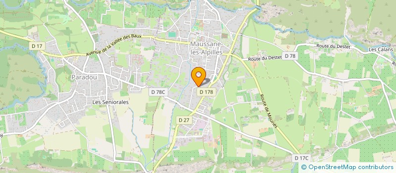 localisation de l'entreprise MONSIEUR AUBIN DEVOGELAERE  MAUSSANE-LES-ALPILLES