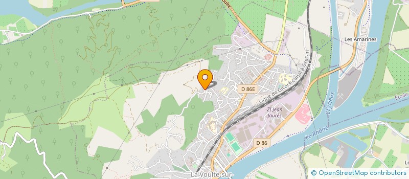 localisation de l'entreprise MONSIEUR AUBIN JOUVE à LA VOULTE-SUR-RHONE