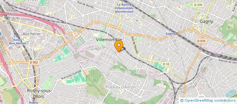 localisation de l'entreprise MONSIEUR AUDREY XAVIER DALIN  VILLEMOMBLE