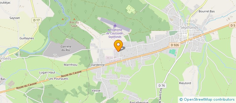 localisation de l'entreprise MONSIEUR AUFFREY BAPTISTE  SEPTFONDS