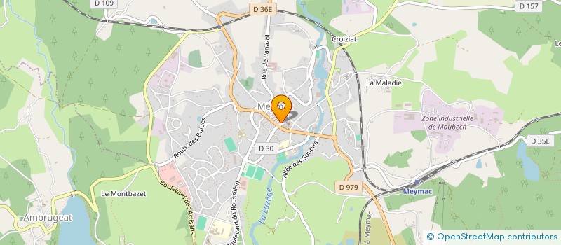 localisation de l'entreprise MONSIEUR AUGUSTE BELLONIE  MEYMAC