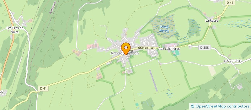 localisation de l'entreprise MONSIEUR AUGUSTE BILLOT  ARC-SOUS-CICON
