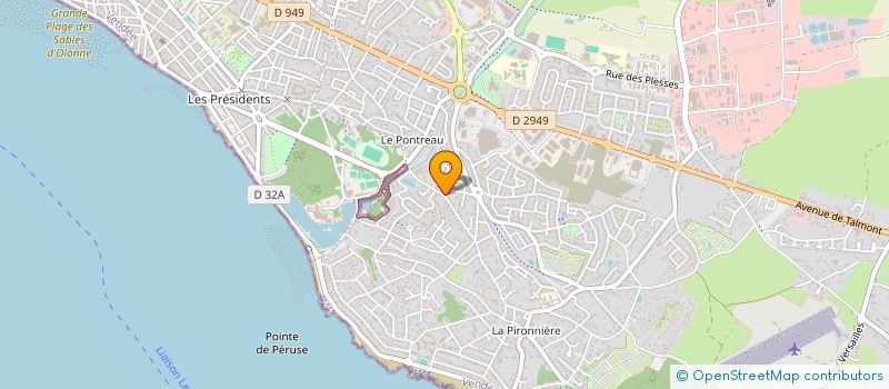 localisation de l'entreprise MONSIEUR AUGUSTE ROUSSEAU  LES SABLES D'OLONNE