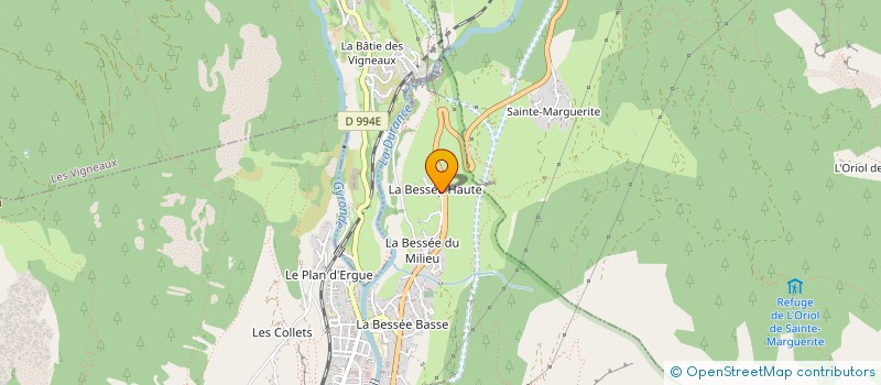 localisation de l'entreprise MONSIEUR AUGUSTE TOYE  L'ARGENTIERE-LA-BESSEE