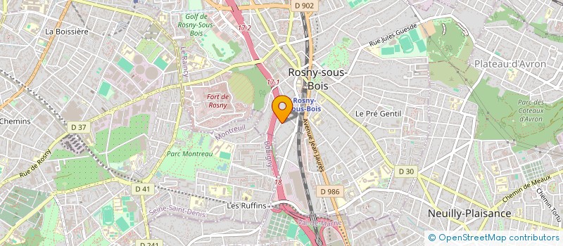 localisation de l'entreprise MONSIEUR AUGUSTIN ARATA à ROSNY-SOUS-BOIS