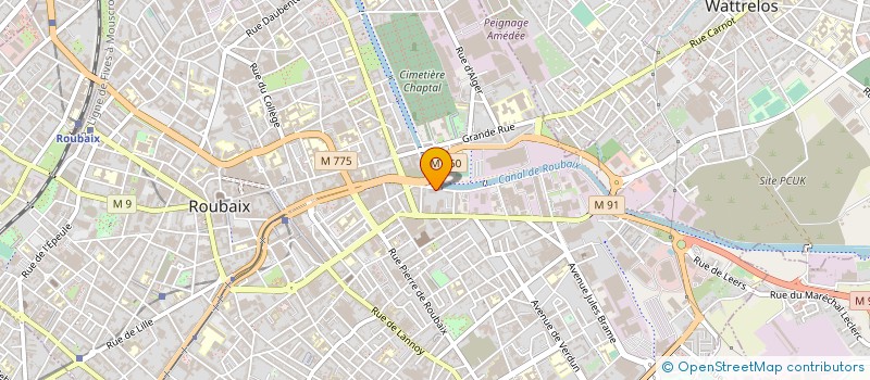 localisation de l'entreprise MONSIEUR AUGUSTIN BROCQUET  ROUBAIX