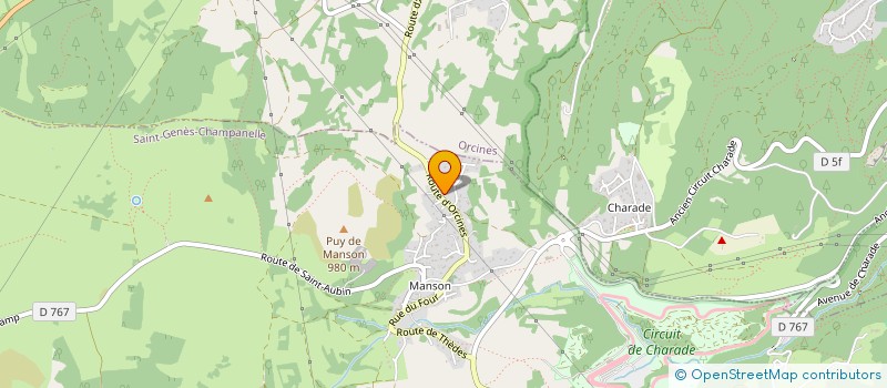 localisation de l'entreprise MONSIEUR AUGUSTIN CHOUZET  SAINT-GENES-CHAMPANELLE