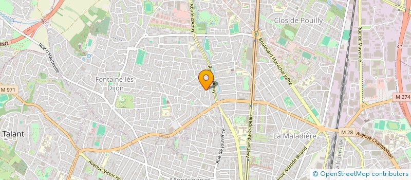 localisation de l'entreprise MONSIEUR AUGUSTIN FONTANA  FONTAINE-LES-DIJON