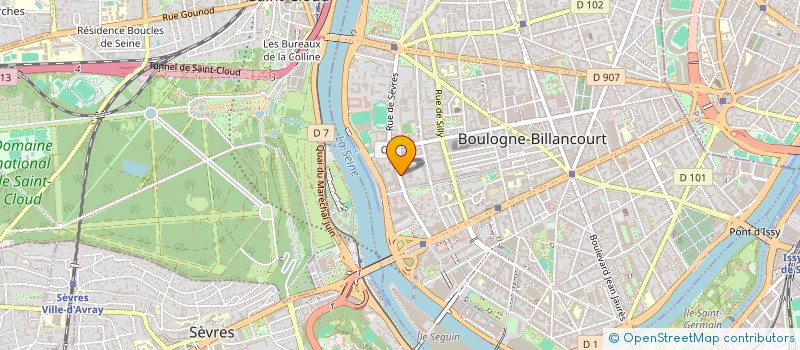 localisation de l'entreprise MONSIEUR AUGUSTIN FRAPIER à BOULOGNE-BILLANCOURT