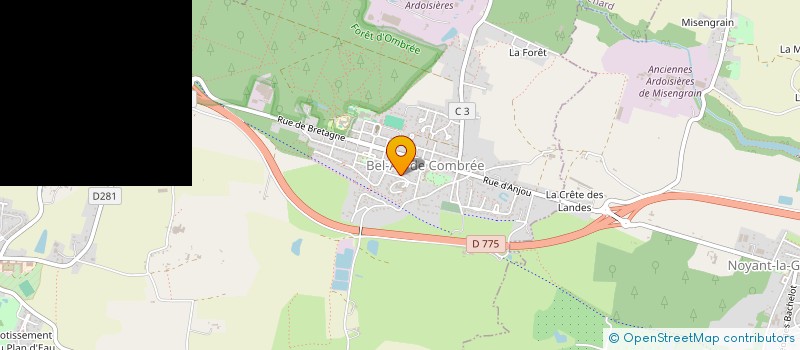 localisation de l'entreprise MONSIEUR AUGUSTIN LE CACHER DE BONNEVILLE  OMBREE D'ANJOU