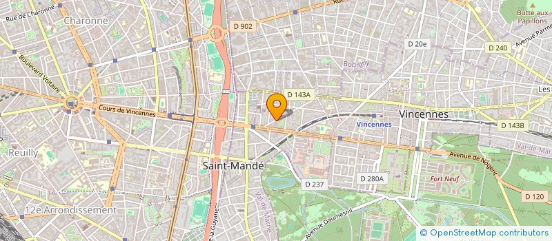 localisation de l'entreprise MONSIEUR AUREL BONNEAU à VINCENNES