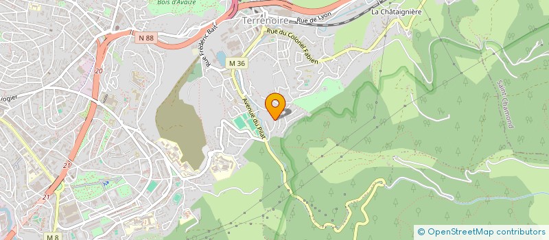 localisation de l'entreprise MONSIEUR AURELE DELAGE  SAINT-ETIENNE