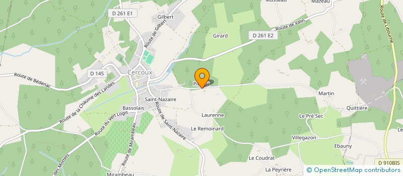 localisation de l'entreprise MONSIEUR AURELIEN ARDOIN  CERCOUX