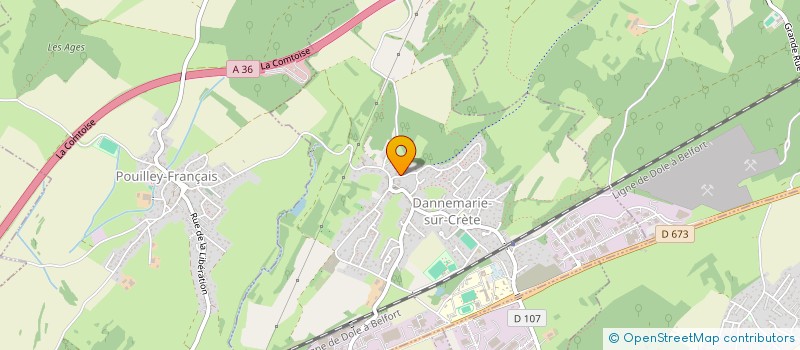 localisation de l'entreprise MONSIEUR AURELIEN BARRET  DANNEMARIE-SUR-CRETE