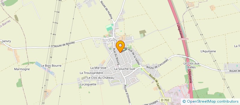 localisation de l'entreprise MONSIEUR AURELIEN BAUDIER à GIDY