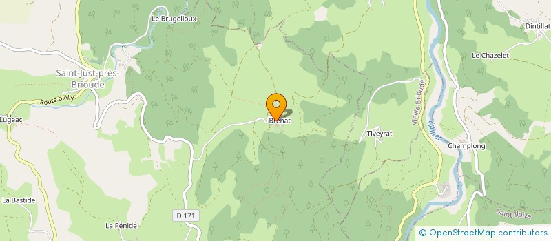 localisation de l'entreprise MONSIEUR AURELIEN BAYSSAT  SAINT-JUST-PRES-BRIOUDE