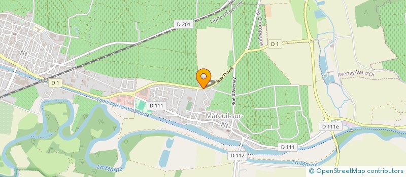 localisation de l'entreprise MONSIEUR AURELIEN BECHARD  AY-CHAMPAGNE