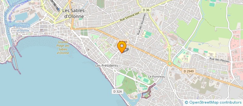 localisation de l'entreprise MONSIEUR AURELIEN BEDOUET à LES SABLES D'OLONNE