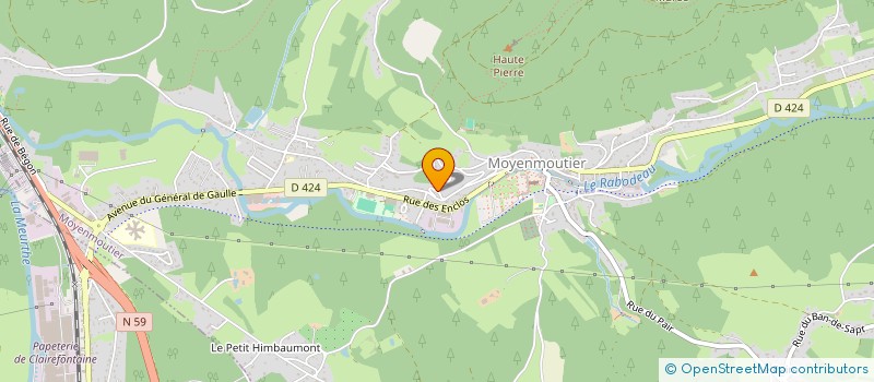 localisation de l'entreprise MONSIEUR AURELIEN BEHIN  MOYENMOUTIER