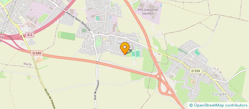 localisation de l'entreprise MONSIEUR AURELIEN BENARD  SAULTAIN