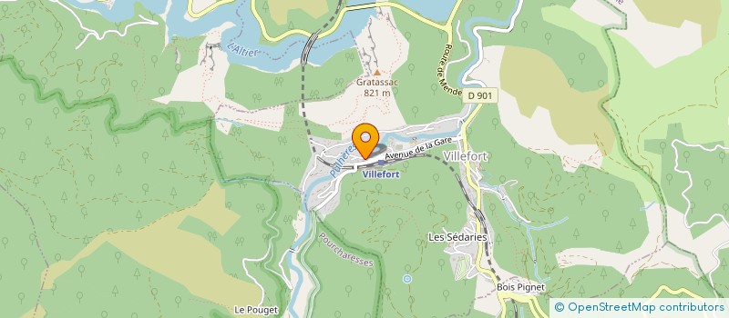 localisation de l'entreprise MONSIEUR AURELIEN BERTRAND  VILLEFORT