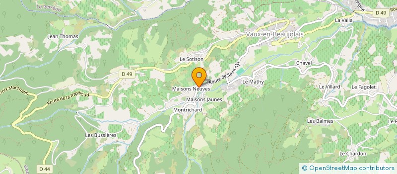 localisation de l'entreprise MONSIEUR AURELIEN BONIN  VAUX-EN-BEAUJOLAIS