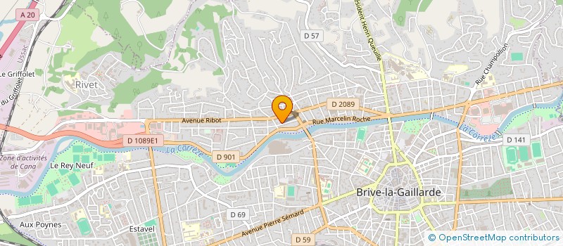 localisation de l'entreprise MONSIEUR AURELIEN BONNAUD  BRIVE-LA-GAILLARDE