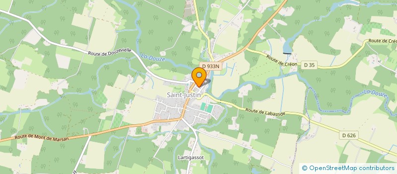 localisation de l'entreprise MONSIEUR AURELIEN BOUNEOU  SAINT-JUSTIN