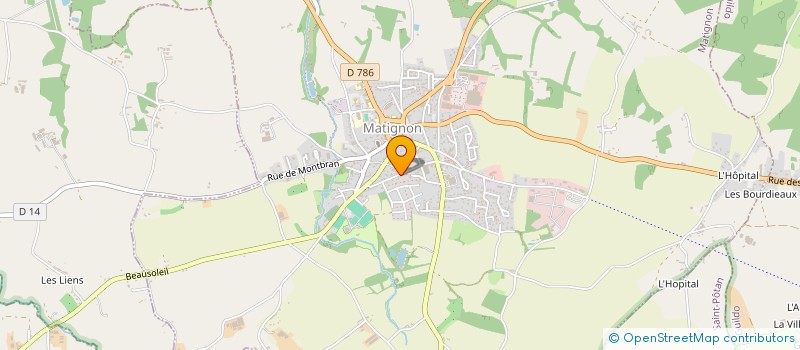 localisation de l'entreprise MONSIEUR AURELIEN BOUTEILLE  MATIGNON