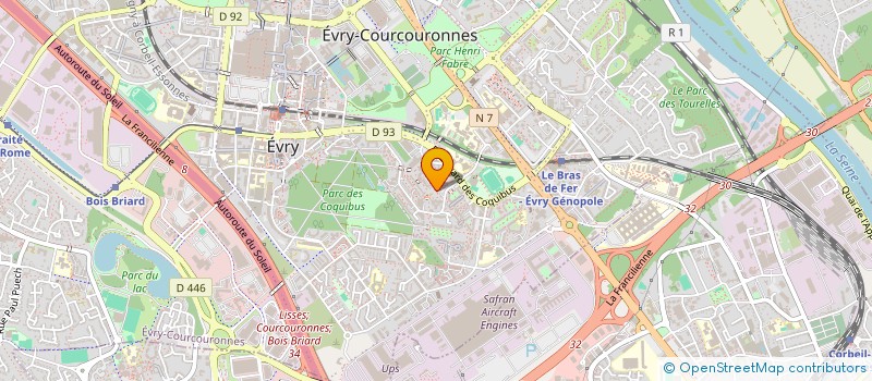 localisation de l'entreprise MONSIEUR AURELIEN BRUNEAU à EVRY-COURCOURONNES