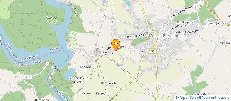 localisation de l'entreprise MONSIEUR AURELIEN CADIC  GUERLEDAN