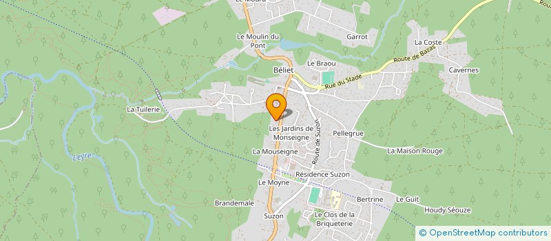 localisation de l'entreprise MONSIEUR AURELIEN CAGE  BELIN BELIET